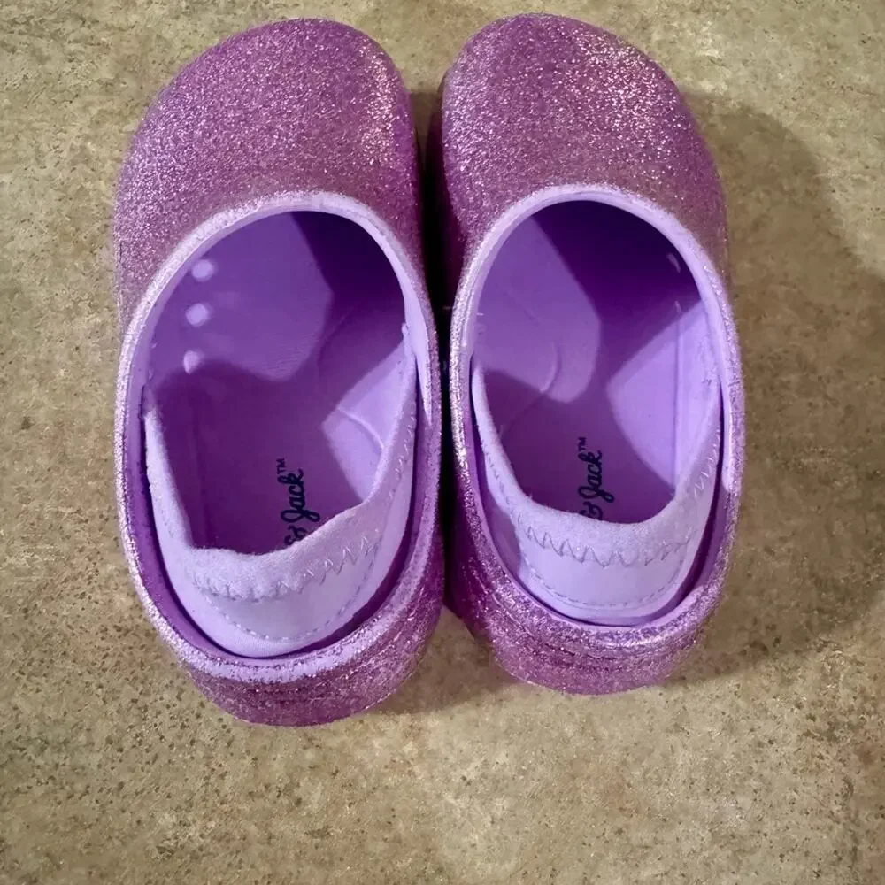 Cat & Jack Adorable, Fun, Sparkle Purple Glitter Toddler Clogs, Size 7 NWOT